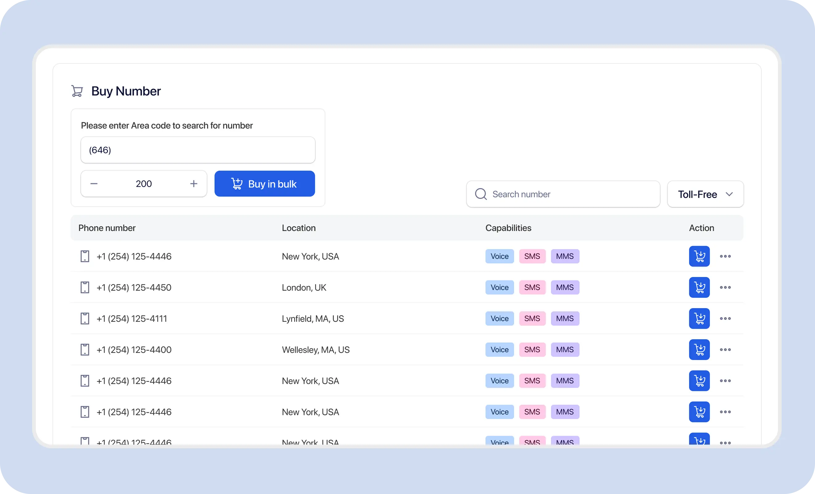 TextTorrent number management workflow for replacing a local business number